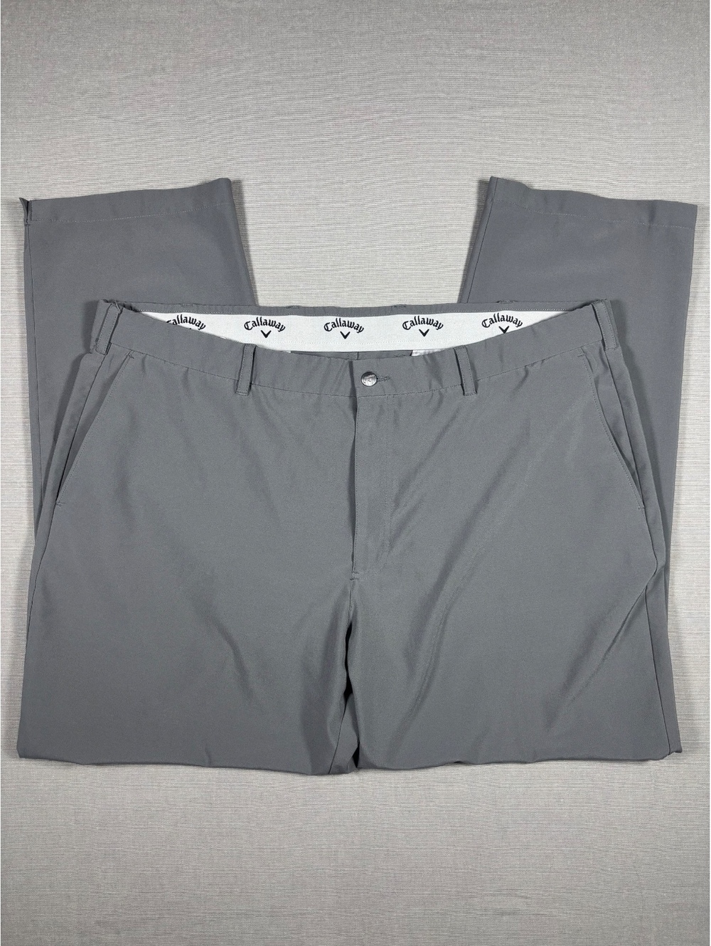 Callaway Men's Performance Golf Pants Gray Flat Front Stretch Trousers 42x30